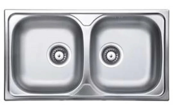 LAVELLO CM 80X50 2 VASCHE