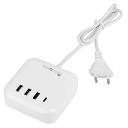 smart charger da scrivania 3 porte usb + 1 porta usb c